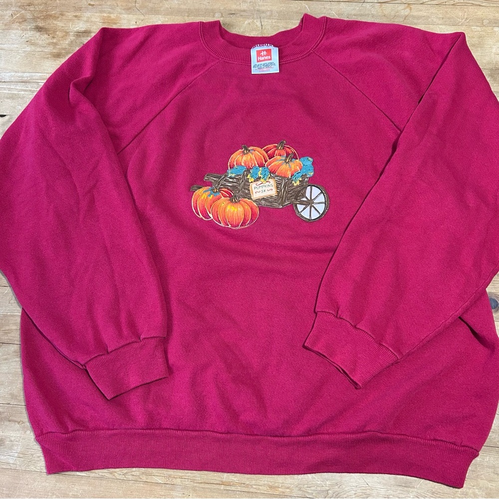 Vintage Fall Pumpkin Themed Sweatshirt